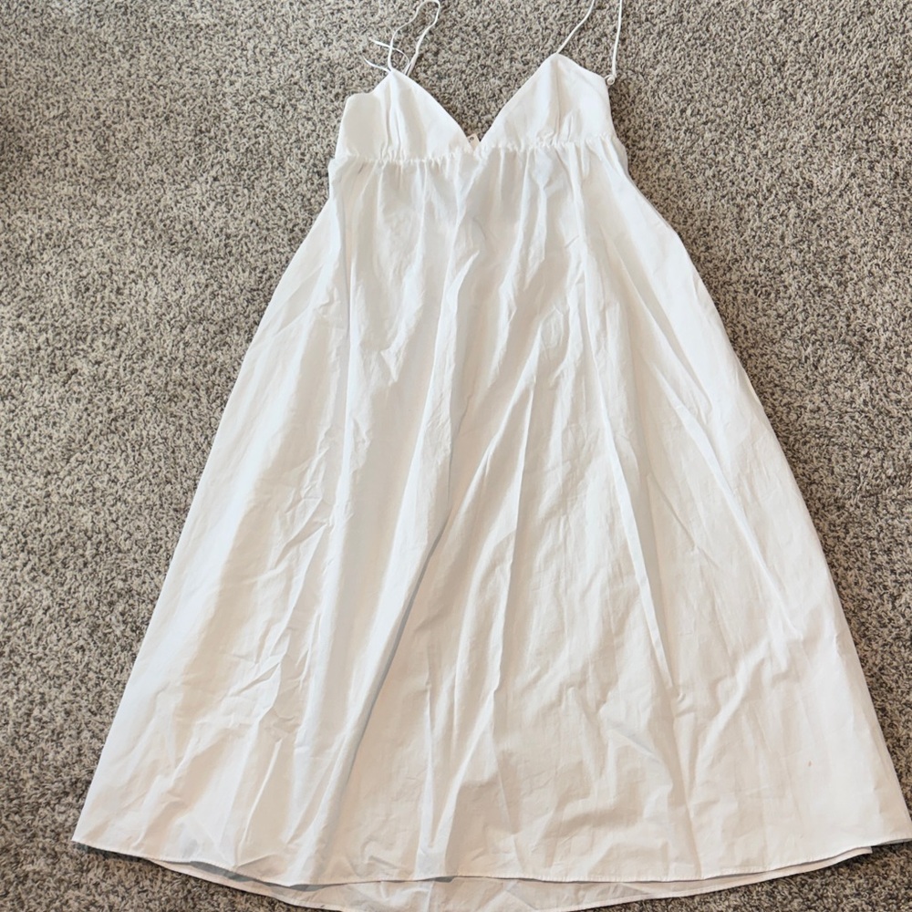 Zara White Spaghetti-Strap Chemise